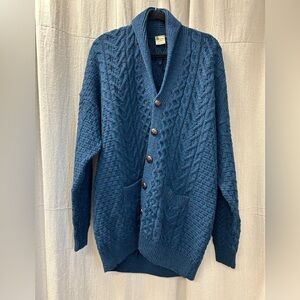 BoyneValley/ Vintage /Irish Wool Cardigan/ button up /shawl collar/ size XXL